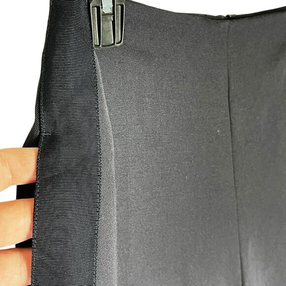 PHILLIP LIM Women’s Black Wide Leg Cropped Tux Stripe Trouser Pant 8 - Picture 2 of 4